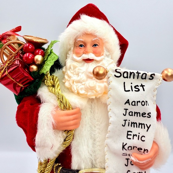 Ashland Santa Claus Figurine w/Good List & Gift Bag Collectible Christmas Decor - Picture 2 of 5